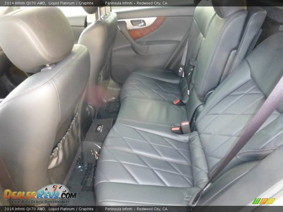Rear Seat of 2014 Infiniti QX70 AWD Photo #6