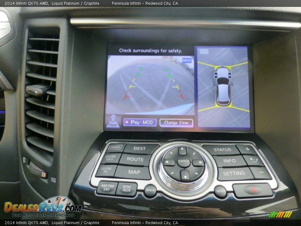 2014 Infiniti QX70 AWD Liquid Platinum / Graphite Photo #8