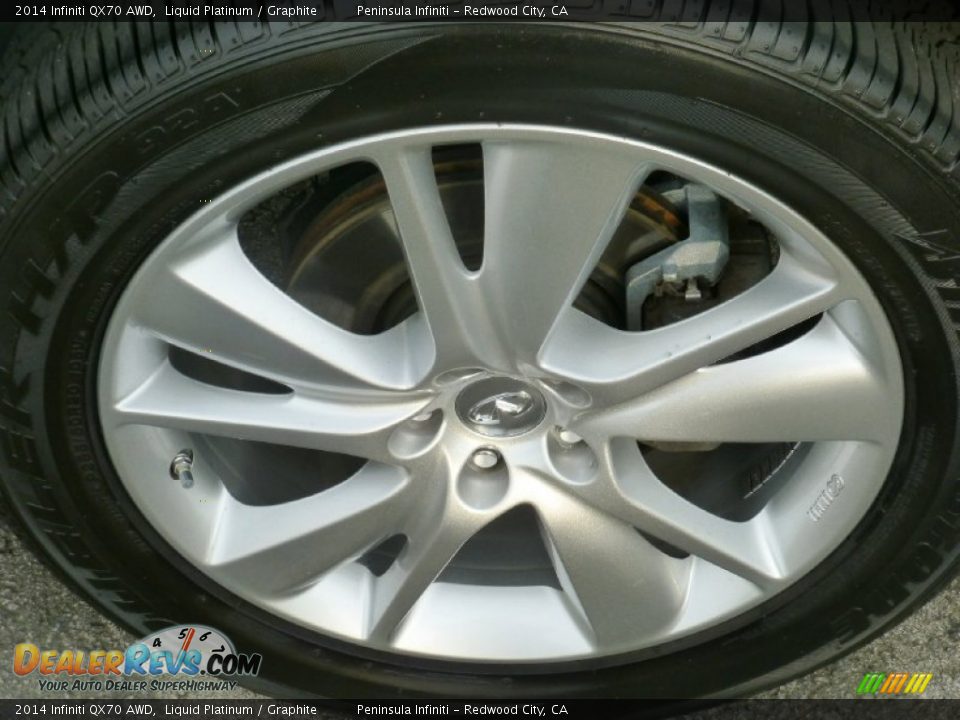 2014 Infiniti QX70 AWD Liquid Platinum / Graphite Photo #10