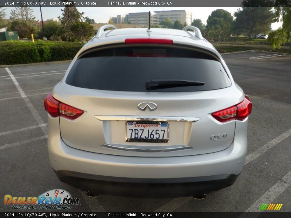 2014 Infiniti QX70 AWD Liquid Platinum / Graphite Photo #13