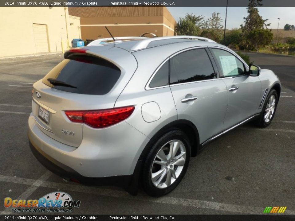 2014 Infiniti QX70 AWD Liquid Platinum / Graphite Photo #14