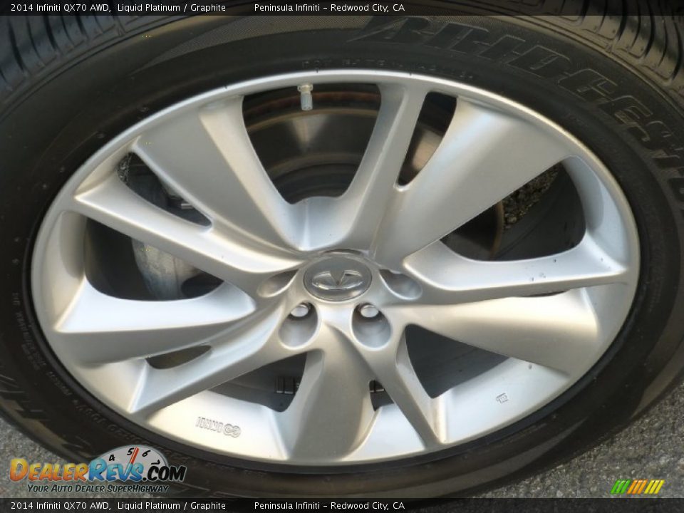 2014 Infiniti QX70 AWD Liquid Platinum / Graphite Photo #18