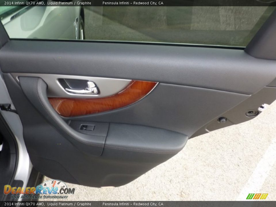 2014 Infiniti QX70 AWD Liquid Platinum / Graphite Photo #23