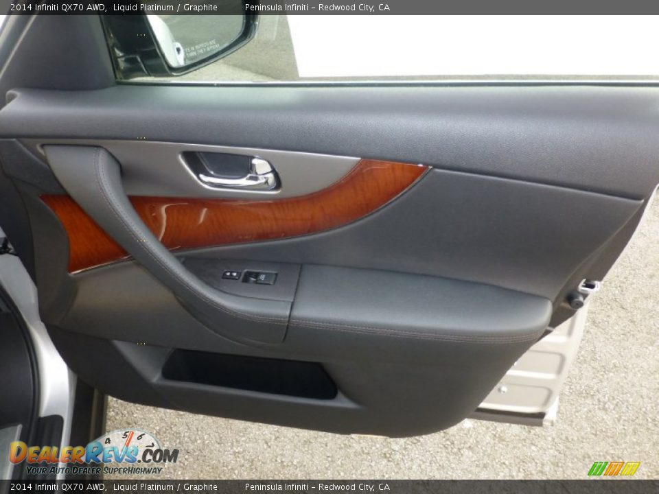 2014 Infiniti QX70 AWD Liquid Platinum / Graphite Photo #25