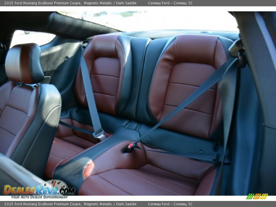 2015 Ford Mustang EcoBoost Premium Coupe Magnetic Metallic / Dark Saddle Photo #11