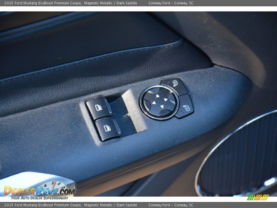 2015 Ford Mustang EcoBoost Premium Coupe Magnetic Metallic / Dark Saddle Photo #15
