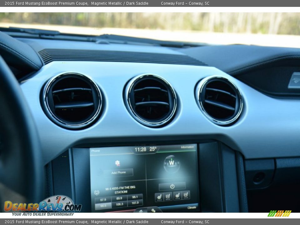 2015 Ford Mustang EcoBoost Premium Coupe Magnetic Metallic / Dark Saddle Photo #21