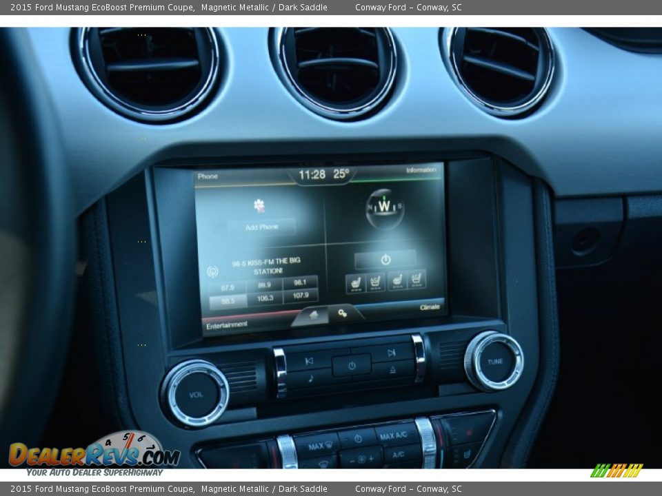 2015 Ford Mustang EcoBoost Premium Coupe Magnetic Metallic / Dark Saddle Photo #22