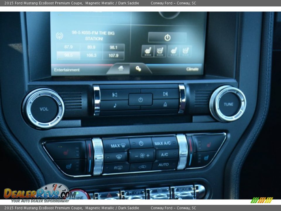 2015 Ford Mustang EcoBoost Premium Coupe Magnetic Metallic / Dark Saddle Photo #23
