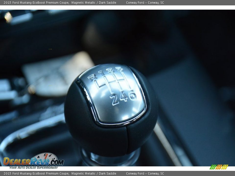 2015 Ford Mustang EcoBoost Premium Coupe Magnetic Metallic / Dark Saddle Photo #27