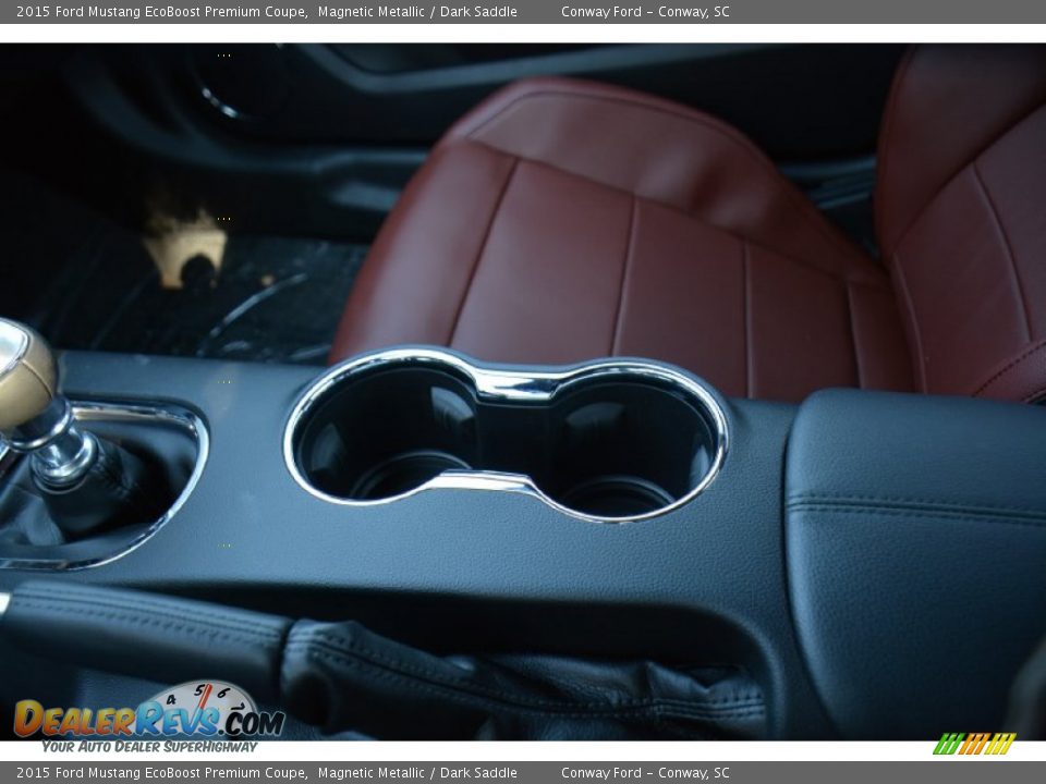 2015 Ford Mustang EcoBoost Premium Coupe Magnetic Metallic / Dark Saddle Photo #29