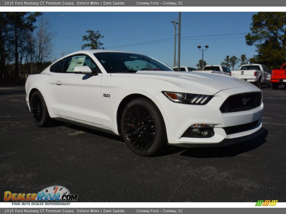 2015 Ford Mustang GT Premium Coupe Oxford White / Dark Saddle Photo #3