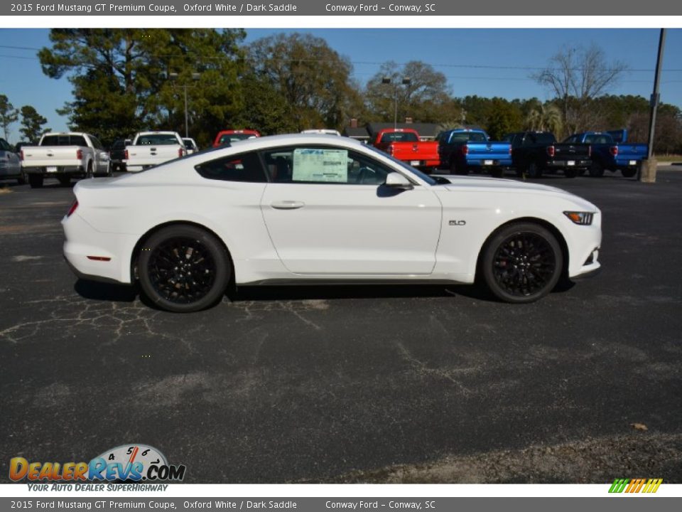 2015 Ford Mustang GT Premium Coupe Oxford White / Dark Saddle Photo #4