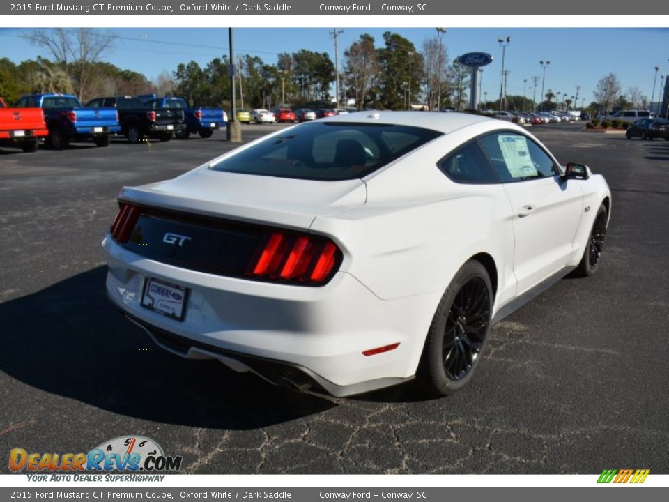2015 Ford Mustang GT Premium Coupe Oxford White / Dark Saddle Photo #5