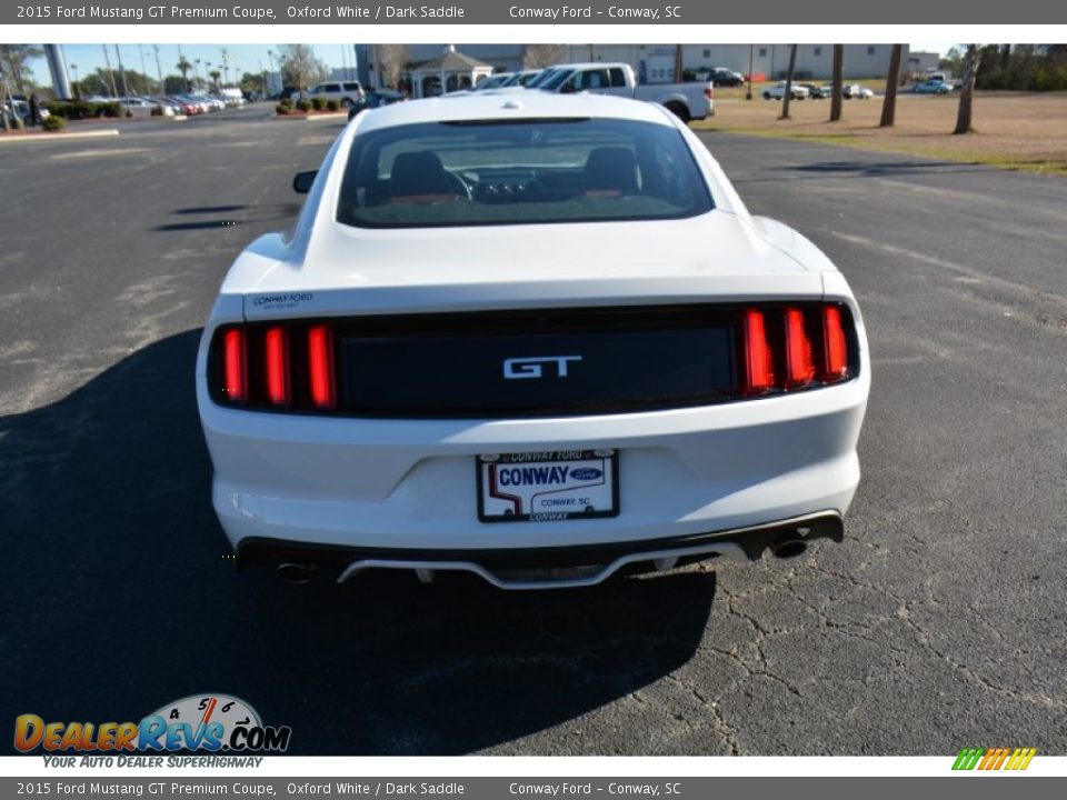 2015 Ford Mustang GT Premium Coupe Oxford White / Dark Saddle Photo #6