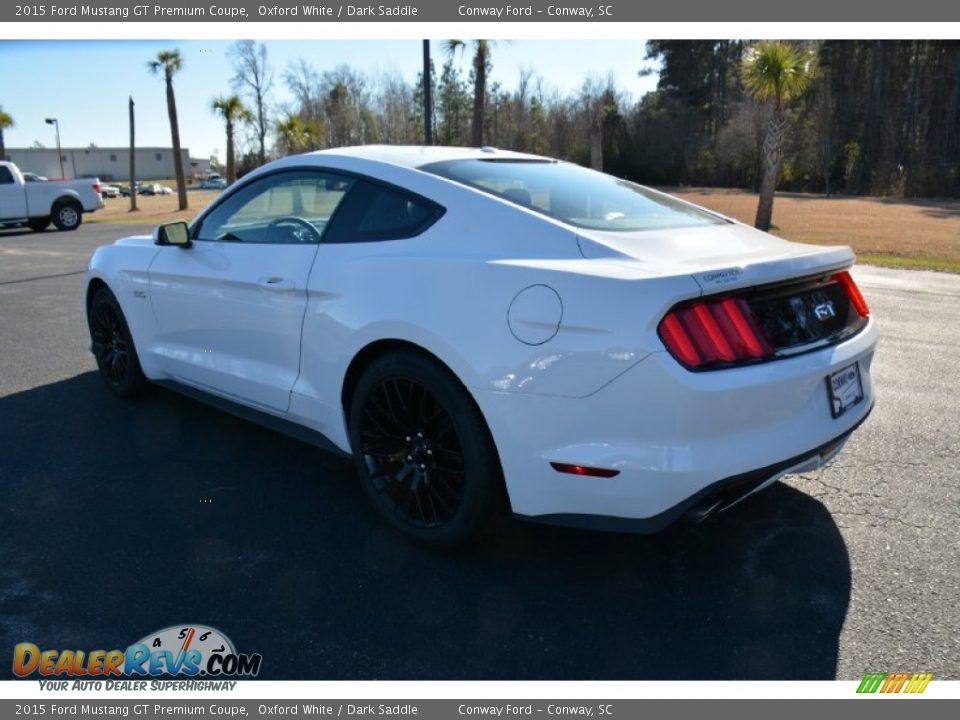 2015 Ford Mustang GT Premium Coupe Oxford White / Dark Saddle Photo #7