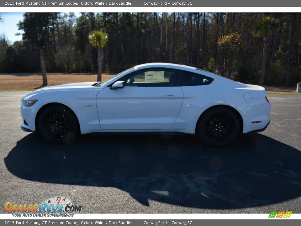 2015 Ford Mustang GT Premium Coupe Oxford White / Dark Saddle Photo #8