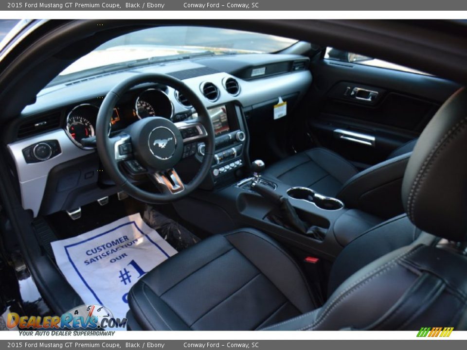 2015 Ford Mustang GT Premium Coupe Black / Ebony Photo #10