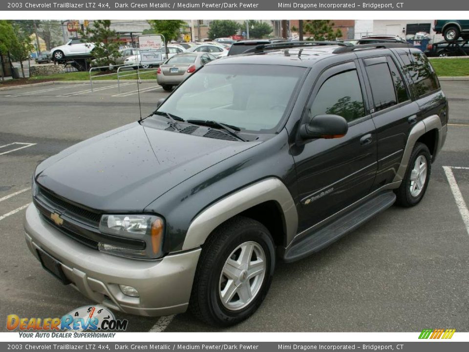 2003 Chevrolet TrailBlazer LTZ 4x4 Dark Green Metallic / Medium Pewter/Dark Pewter Photo #1