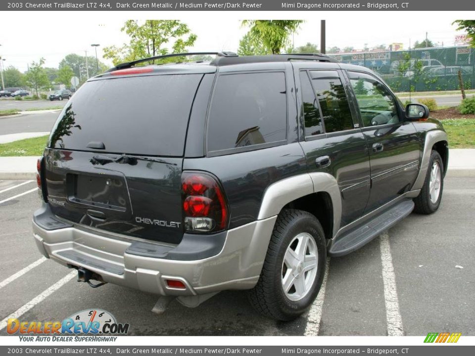 2003 Chevrolet TrailBlazer LTZ 4x4 Dark Green Metallic / Medium Pewter/Dark Pewter Photo #4