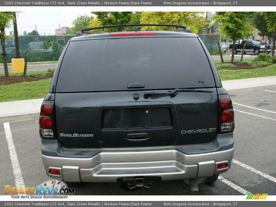 2003 Chevrolet TrailBlazer LTZ 4x4 Dark Green Metallic / Medium Pewter/Dark Pewter Photo #5