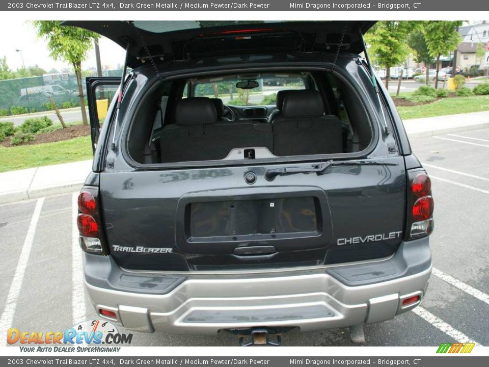 2003 Chevrolet TrailBlazer LTZ 4x4 Dark Green Metallic / Medium Pewter/Dark Pewter Photo #10