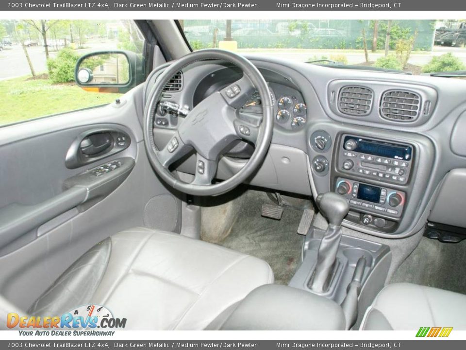 2003 Chevrolet TrailBlazer LTZ 4x4 Dark Green Metallic / Medium Pewter/Dark Pewter Photo #16