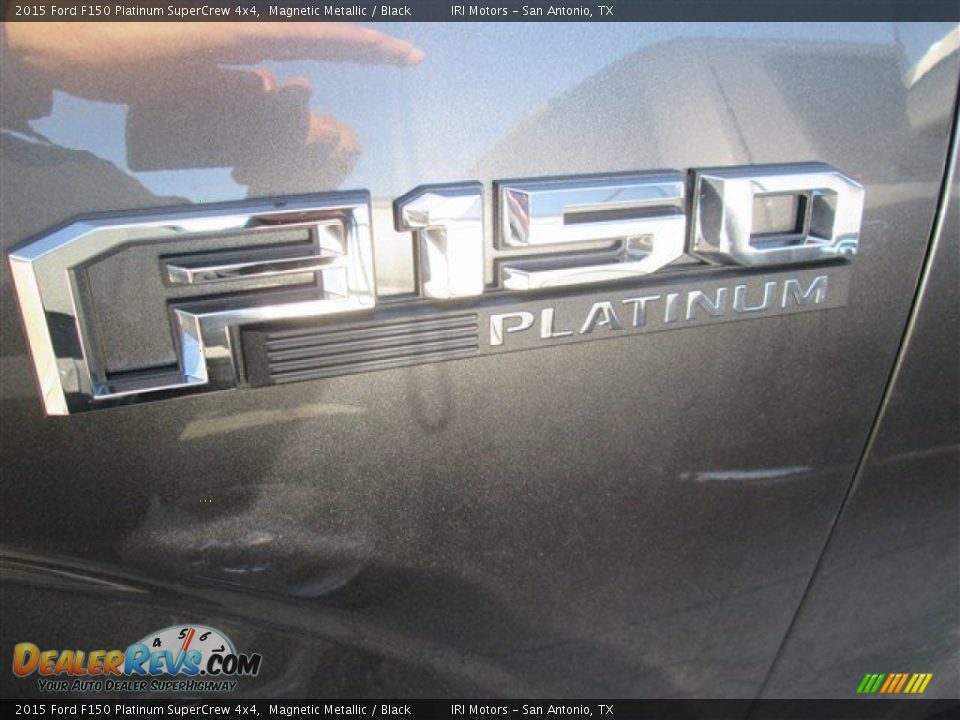 2015 Ford F150 Platinum SuperCrew 4x4 Magnetic Metallic / Black Photo #6