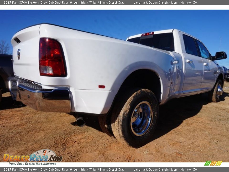 2015 Ram 3500 Big Horn Crew Cab Dual Rear Wheel Bright White / Black/Diesel Gray Photo #3