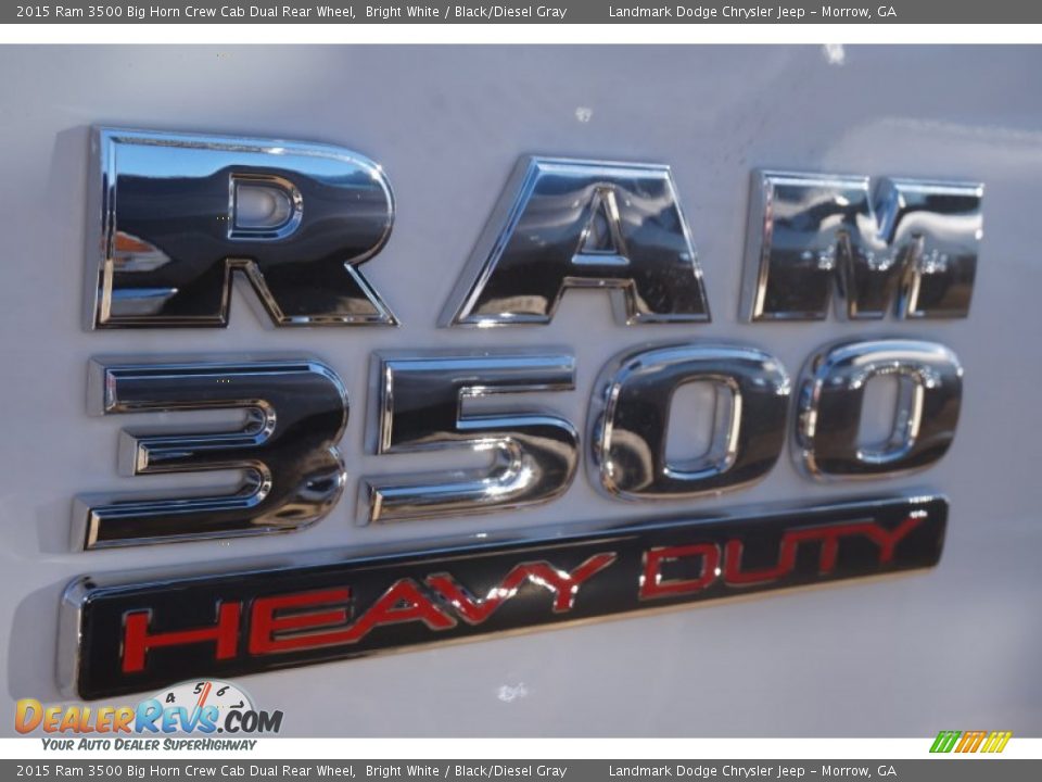 2015 Ram 3500 Big Horn Crew Cab Dual Rear Wheel Bright White / Black/Diesel Gray Photo #5