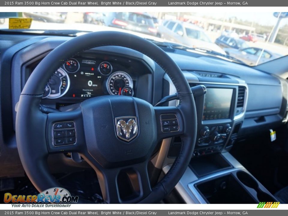 2015 Ram 3500 Big Horn Crew Cab Dual Rear Wheel Bright White / Black/Diesel Gray Photo #8