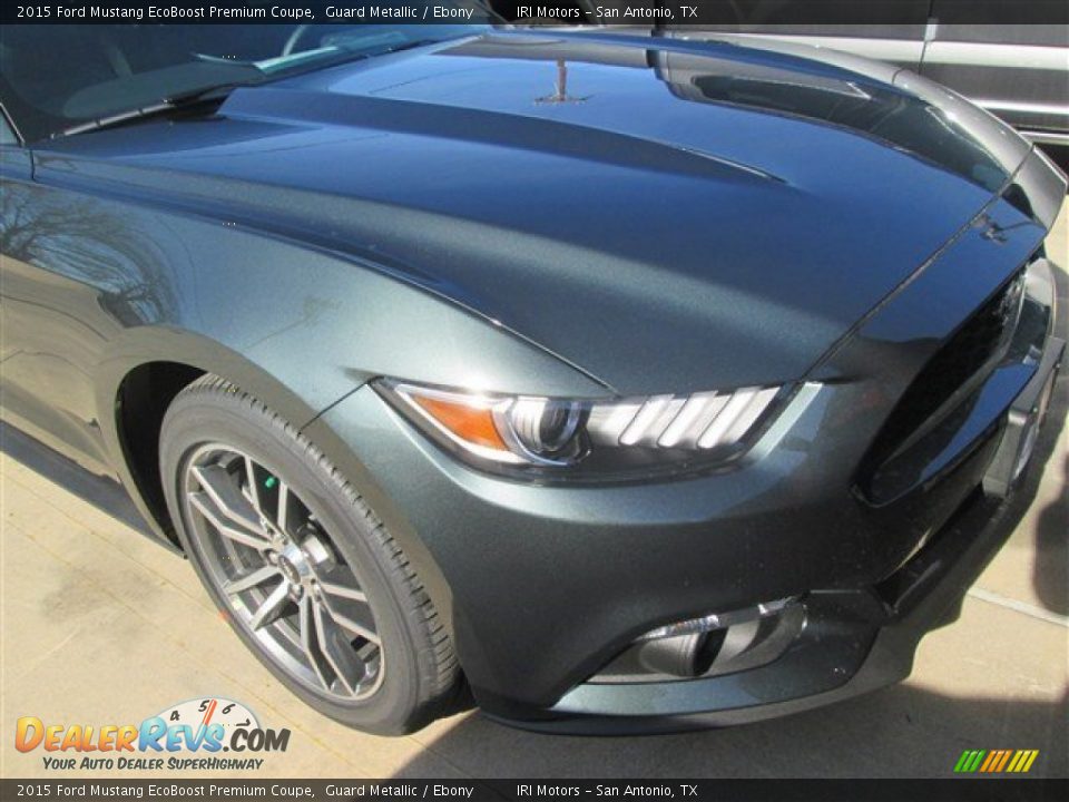 2015 Ford Mustang EcoBoost Premium Coupe Guard Metallic / Ebony Photo #2