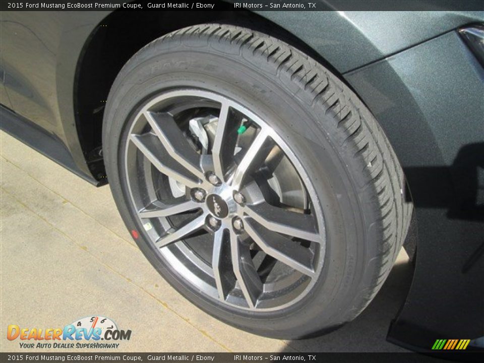 2015 Ford Mustang EcoBoost Premium Coupe Guard Metallic / Ebony Photo #3