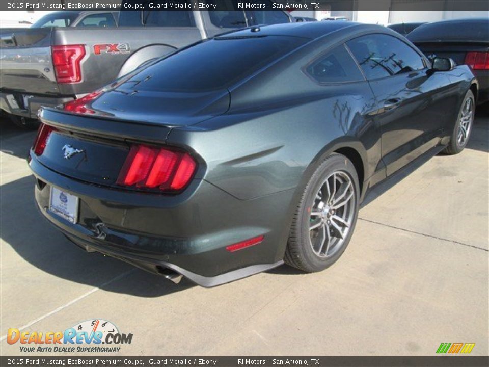 2015 Ford Mustang EcoBoost Premium Coupe Guard Metallic / Ebony Photo #4