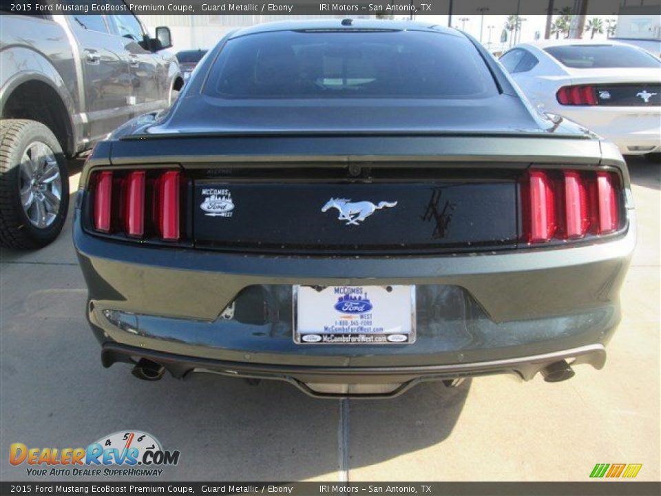 2015 Ford Mustang EcoBoost Premium Coupe Guard Metallic / Ebony Photo #5
