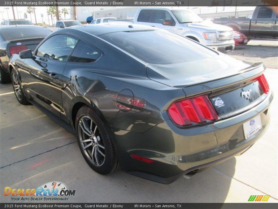 2015 Ford Mustang EcoBoost Premium Coupe Guard Metallic / Ebony Photo #8