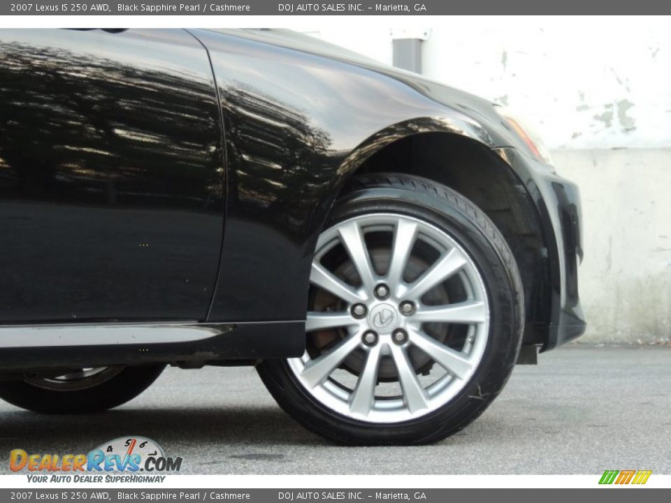 2007 Lexus IS 250 AWD Black Sapphire Pearl / Cashmere Photo #31