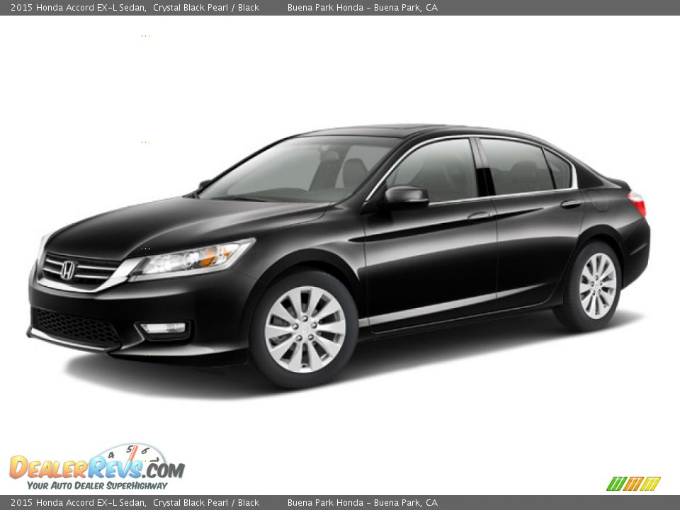 2015 Honda Accord EX-L Sedan Crystal Black Pearl / Black Photo #22