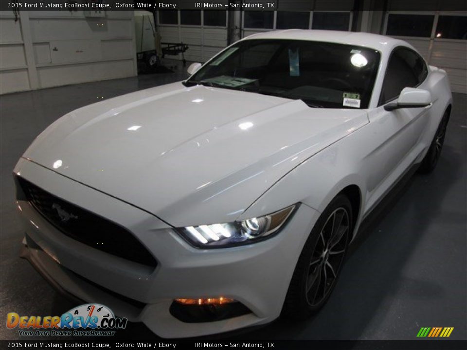 2015 Ford Mustang EcoBoost Coupe Oxford White / Ebony Photo #3