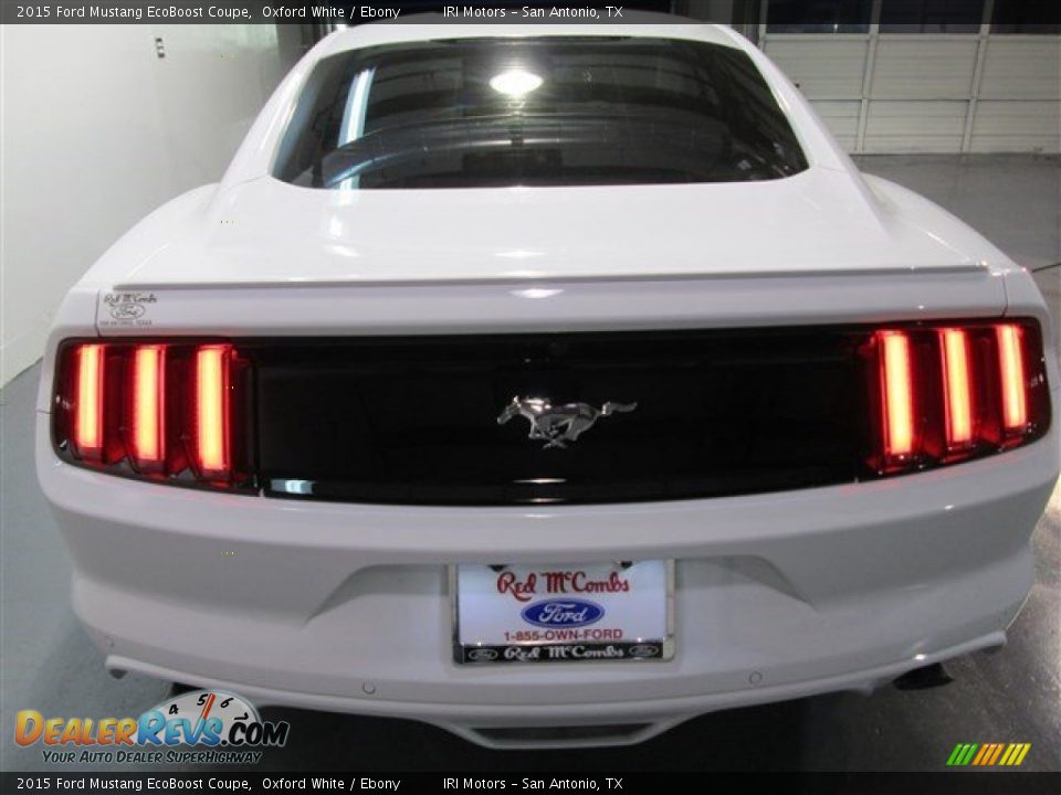 2015 Ford Mustang EcoBoost Coupe Oxford White / Ebony Photo #5
