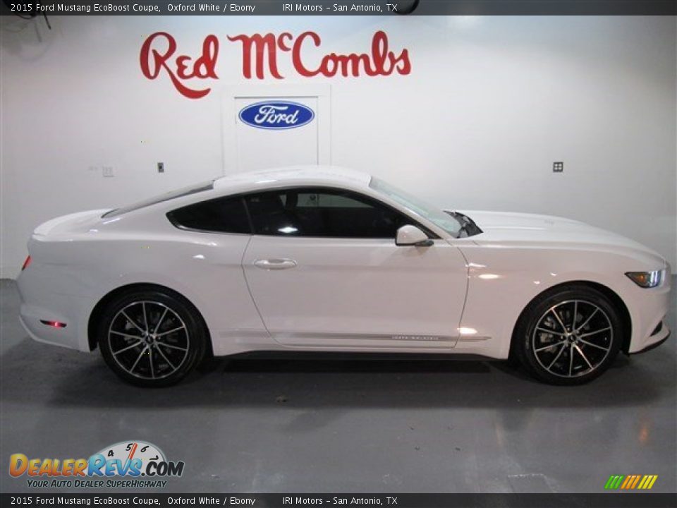 2015 Ford Mustang EcoBoost Coupe Oxford White / Ebony Photo #6