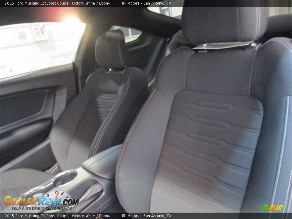 2015 Ford Mustang EcoBoost Coupe Oxford White / Ebony Photo #7