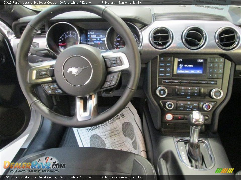 2015 Ford Mustang EcoBoost Coupe Oxford White / Ebony Photo #9