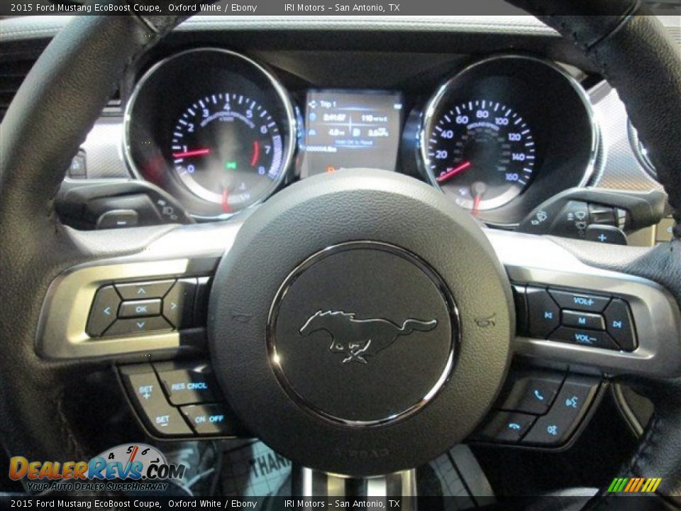 2015 Ford Mustang EcoBoost Coupe Oxford White / Ebony Photo #16