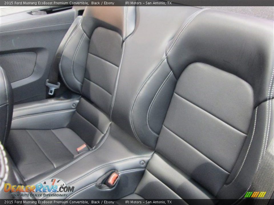 Rear Seat of 2015 Ford Mustang EcoBoost Premium Convertible Photo #8