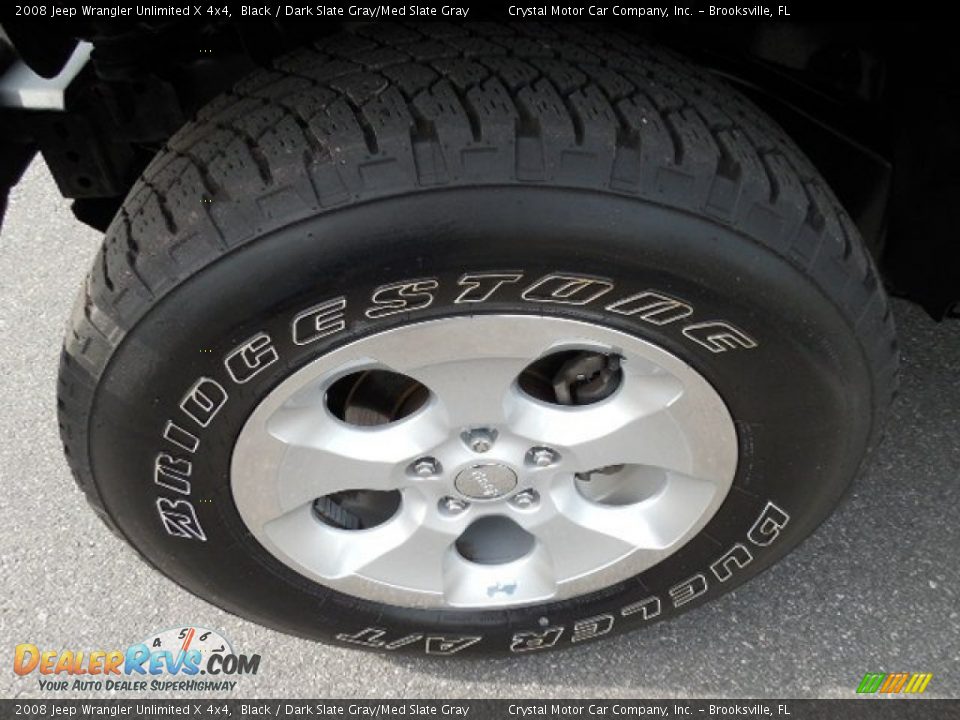 2008 Jeep Wrangler Unlimited X 4x4 Black / Dark Slate Gray/Med Slate Gray Photo #15