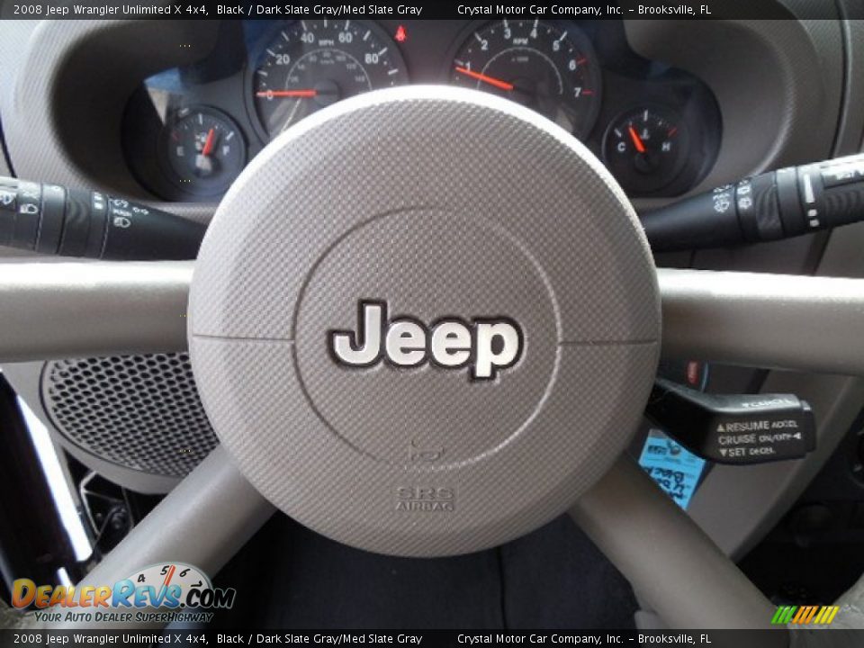 2008 Jeep Wrangler Unlimited X 4x4 Black / Dark Slate Gray/Med Slate Gray Photo #23