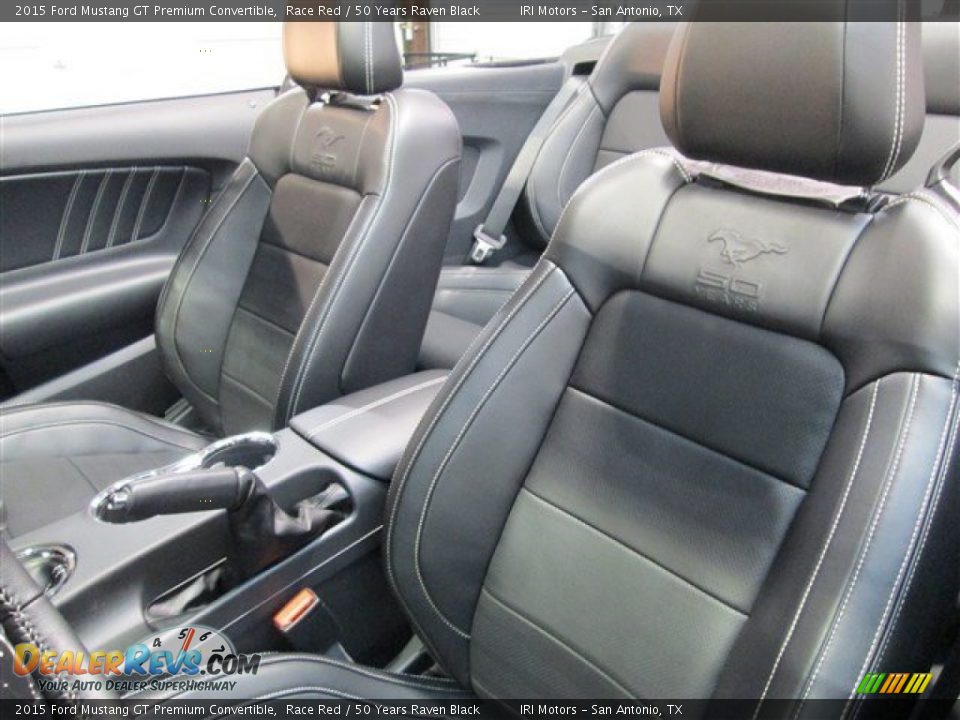 Front Seat of 2015 Ford Mustang GT Premium Convertible Photo #9