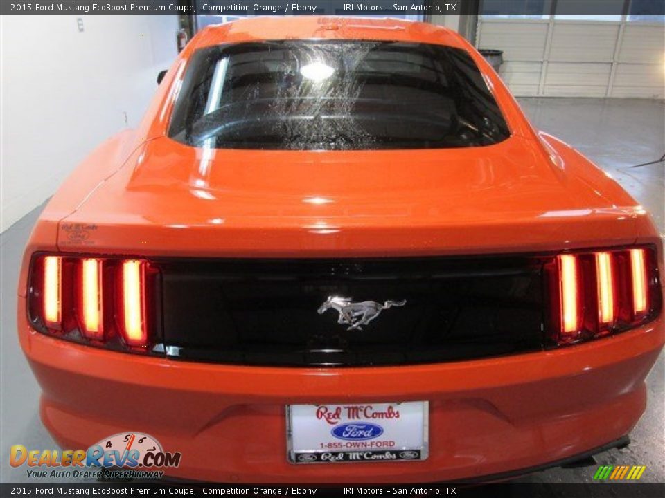 2015 Ford Mustang EcoBoost Premium Coupe Competition Orange / Ebony Photo #5
