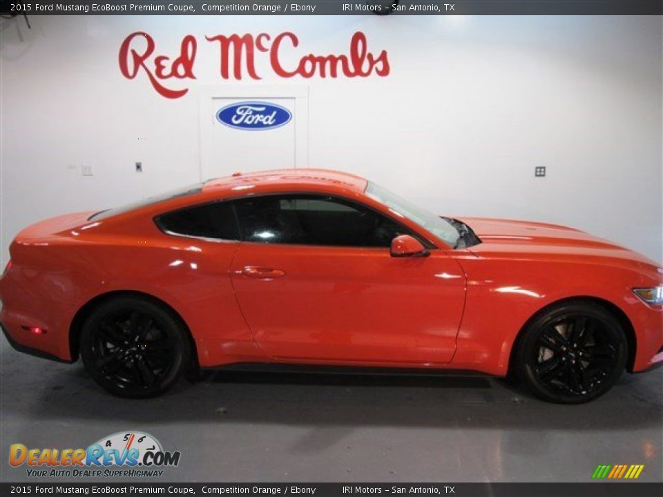 2015 Ford Mustang EcoBoost Premium Coupe Competition Orange / Ebony Photo #6